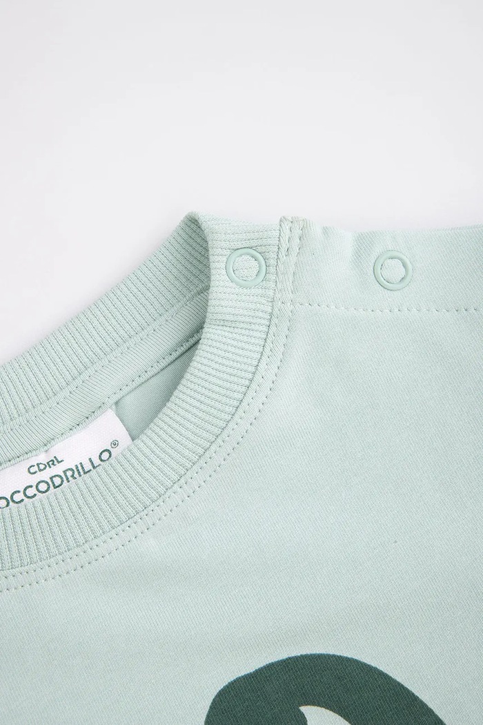 Chłopiec Coccodrillo longsleeve niemowlęcy WC6143103HBN turkusowy