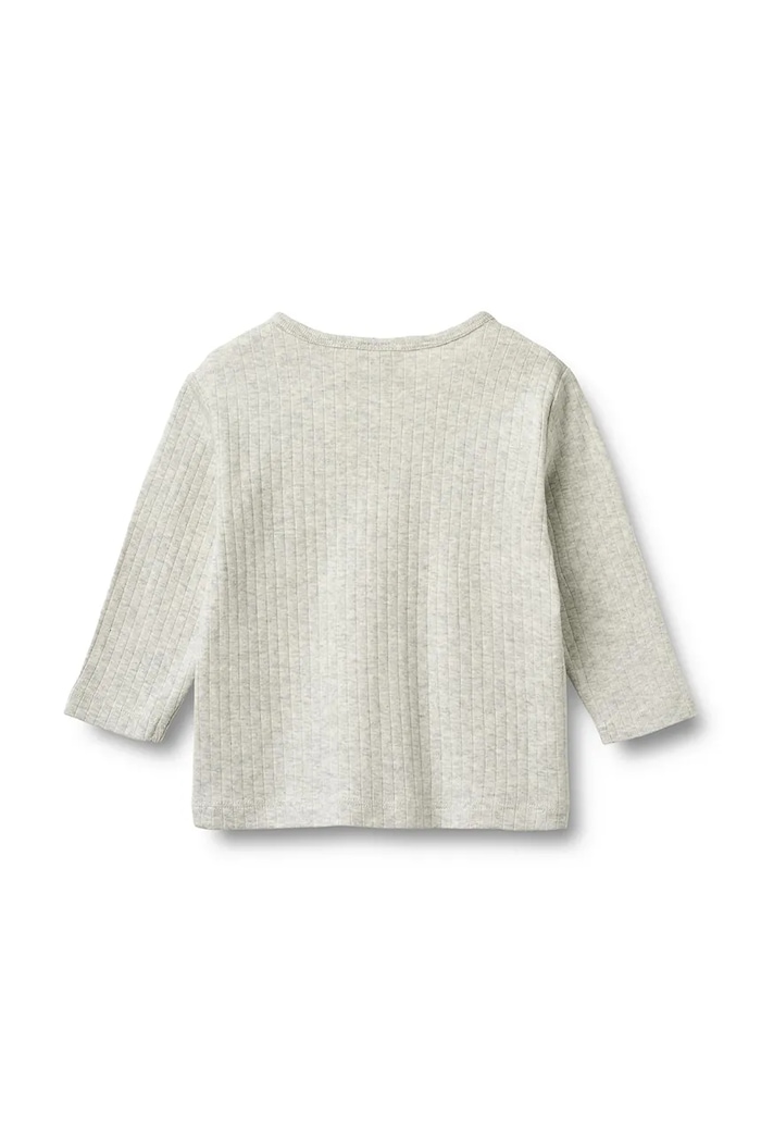Wheat longsleeve din bumbac pentru bebeluși 6181.020.GOTS gri SS26