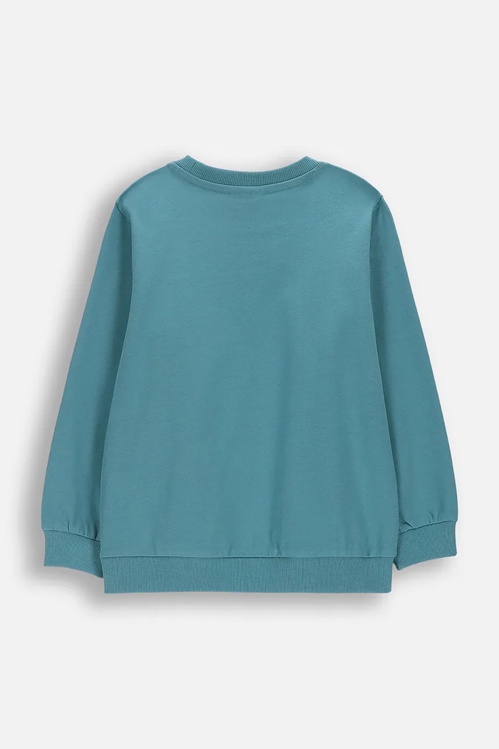 Coccodrillo longsleeve pentru copii, din bumbac WC6143101LBD turcoaz SS26