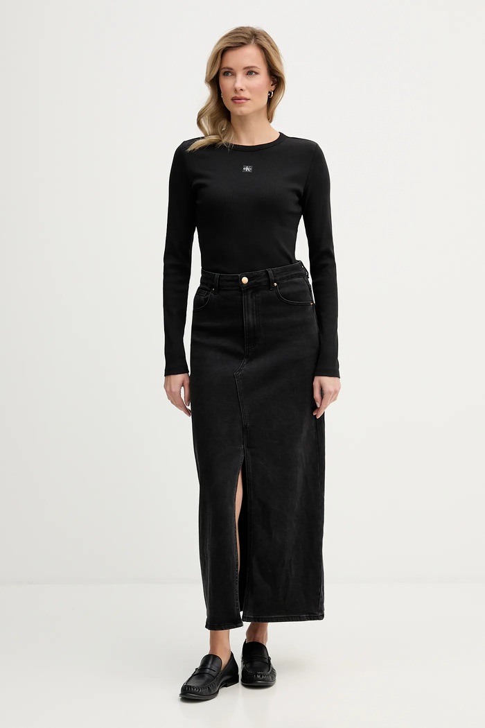 Calvin Klein Jeans hosszú ujjú LV047E205G fekete SS26