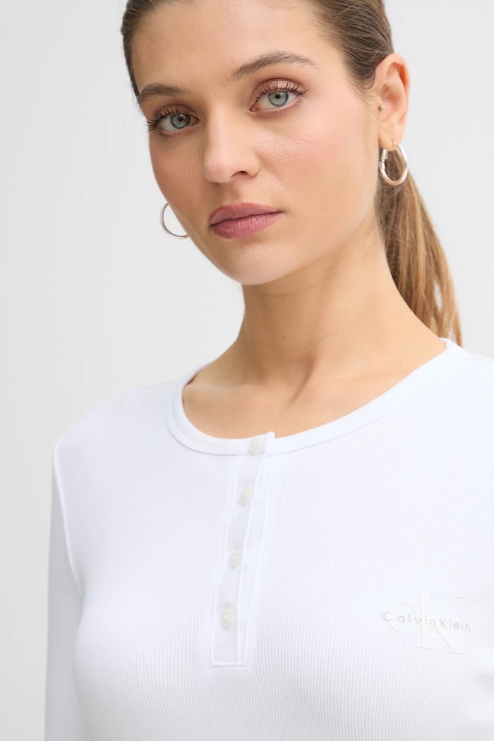 Calvin Klein Jeans hosszú ujjú fehér LV047E201G