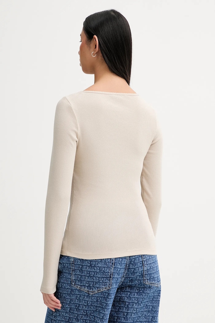 Ruházat Tommy Jeans hosszú ujjú DW0DW21836 bézs
