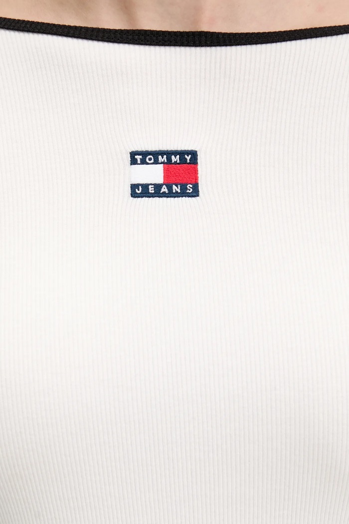 Tričko s dlouhým rukávem Tommy Jeans DW0DW21839 bílá