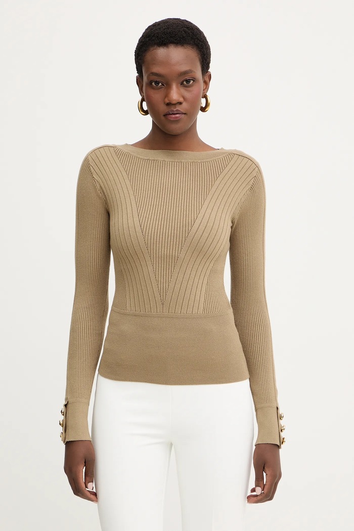 Sveter Marciano by Guess BICE okrúhly zelená 6RGR09.5613Z