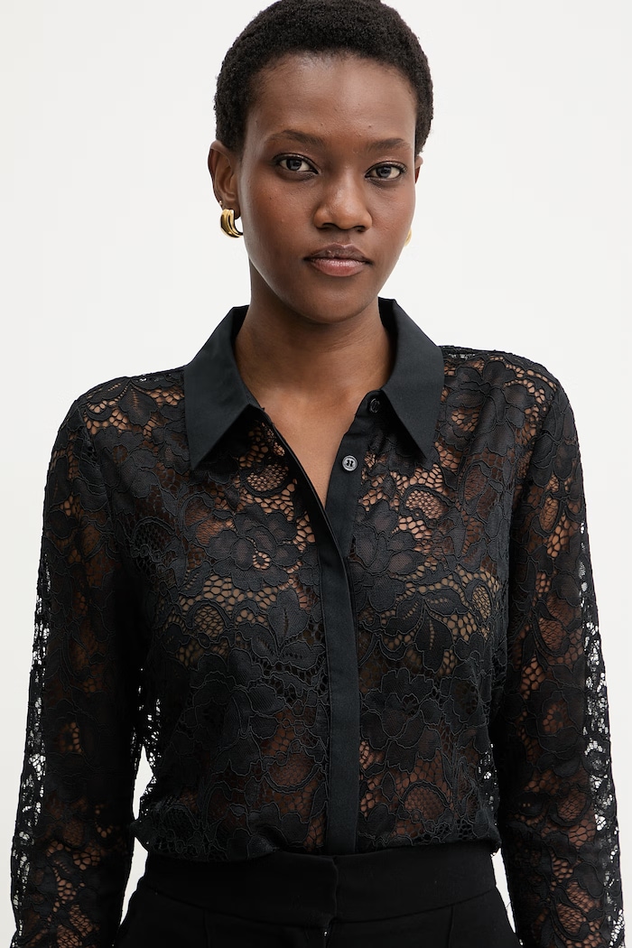 Marciano by Guess koszula damska koronkowa FAITH czarny G6GH32.K3942
