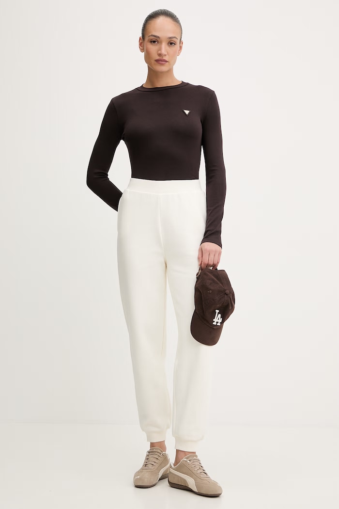 Tričko s dlhým rukávom Guess SONIA V6RI00.KD741 hnedá SS26