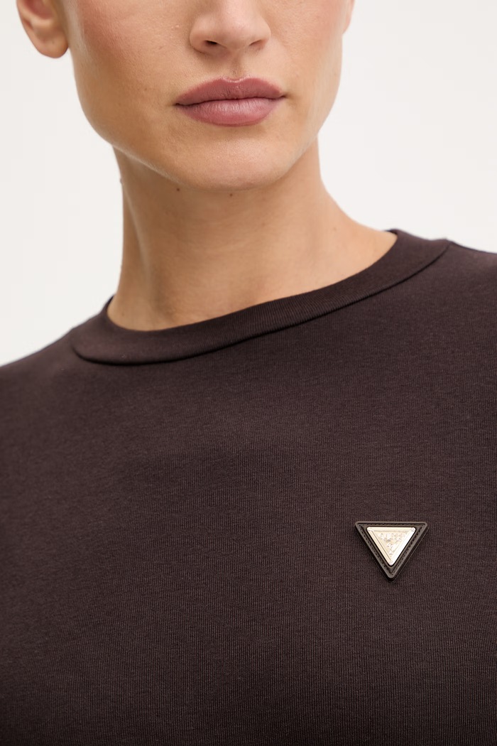 Tričko s dlhým rukávom Guess SONIA V6RI00.KD741 hnedá