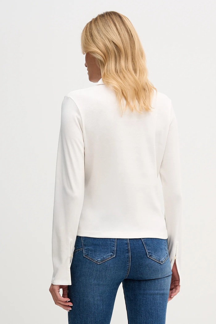 Tommy Hilfiger longsleeve din bumbac WW0WW47850 bej SS26