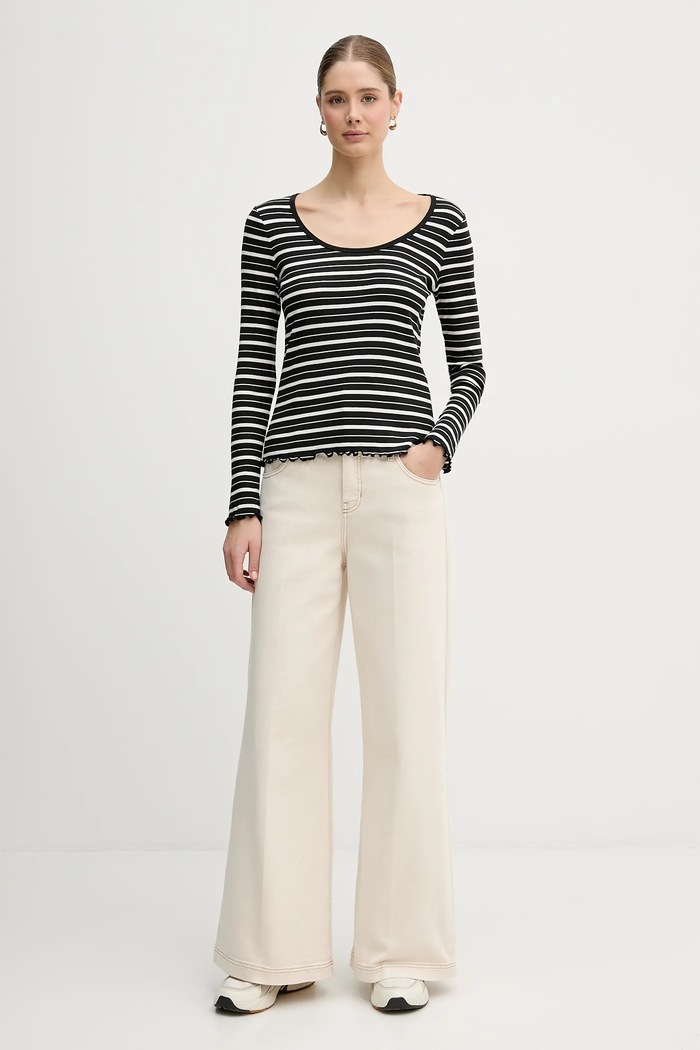 Μακρυμάνικο Tommy Hilfiger WW0WW47814 μαύρο SS26