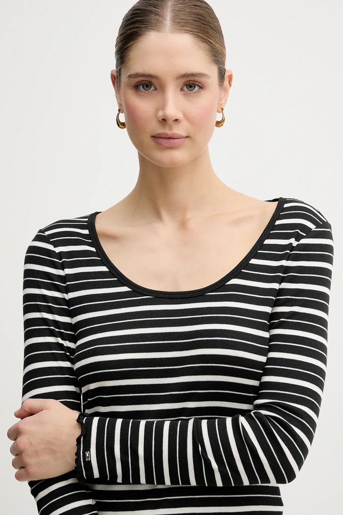 Μακρυμάνικο Tommy Hilfiger μαύρο WW0WW47814