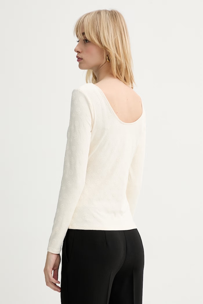 Дрехи Блуза с дълги ръкави Guess NADENE W6RP46.KA660 бежов