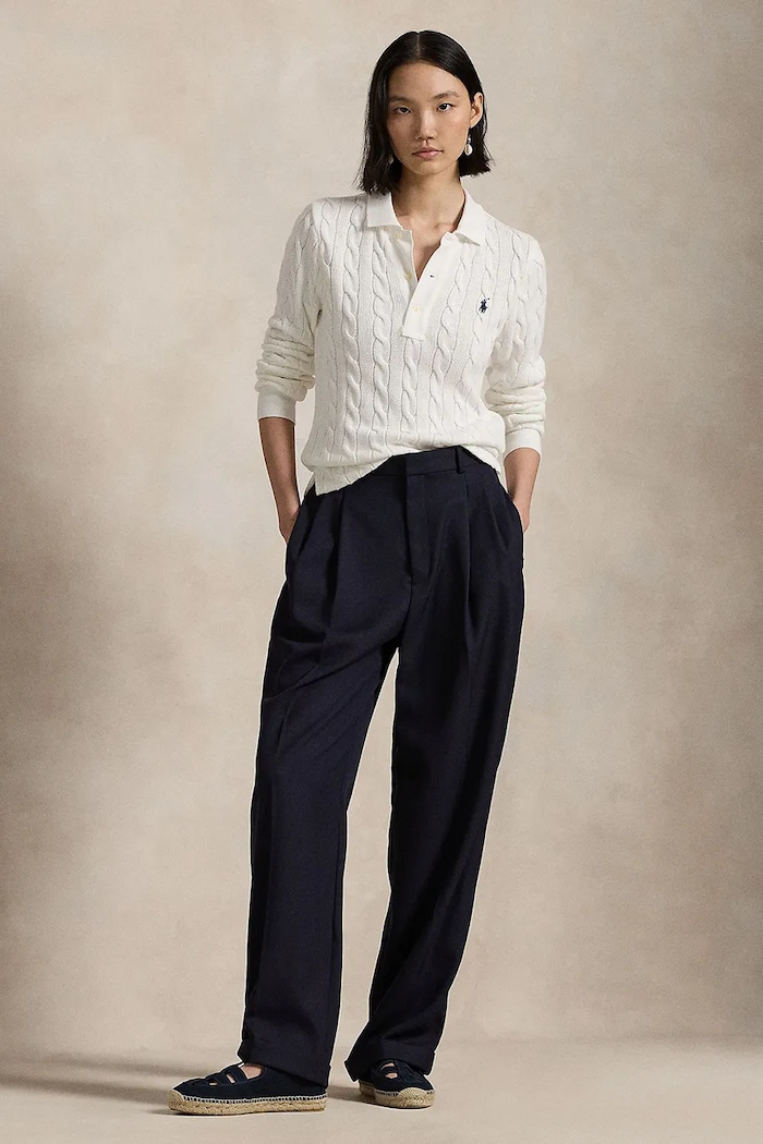 Oblečení Polo Ralph Lauren svetr dámský bavlněný 211959100 bílá