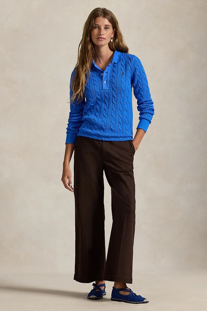 Oblačila Polo Ralph Lauren pulover ženski bombažen 211959100 modra