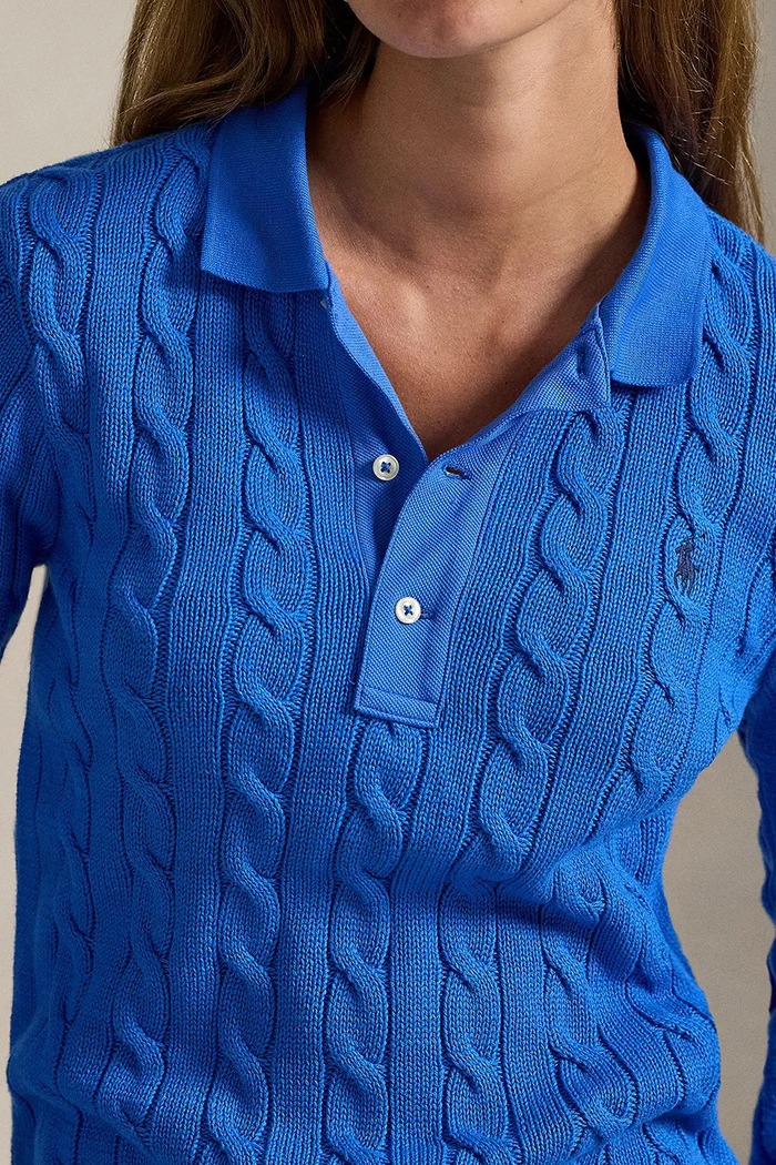 Polo Ralph Lauren pulover ženski bombažen modra 211959100