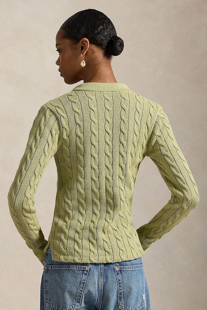 Polo Ralph Lauren svetr dámský bavlněný 211959100 zelená SS26