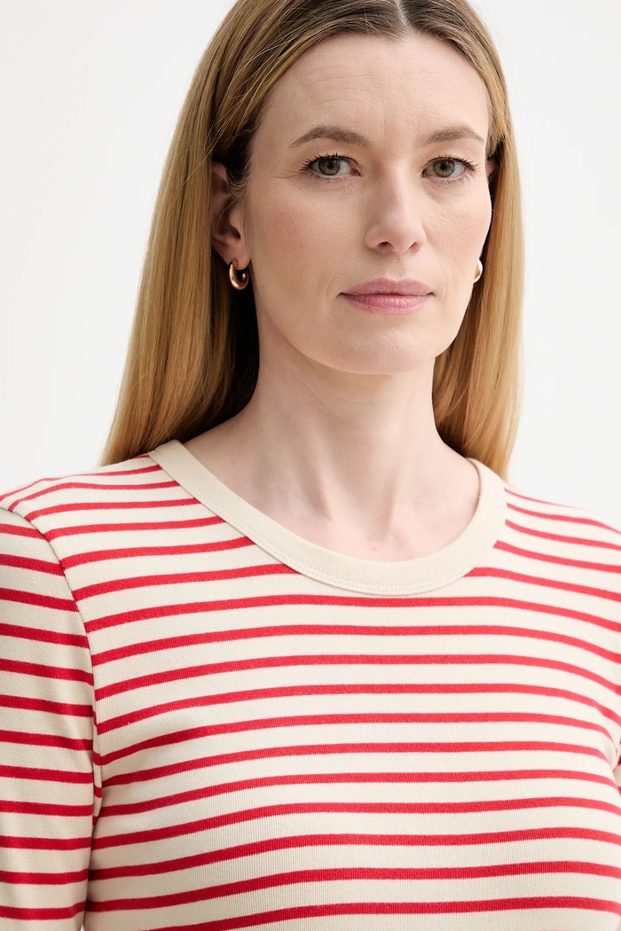 Marc O'Polo longsleeve din bumbac rosu 600207452011