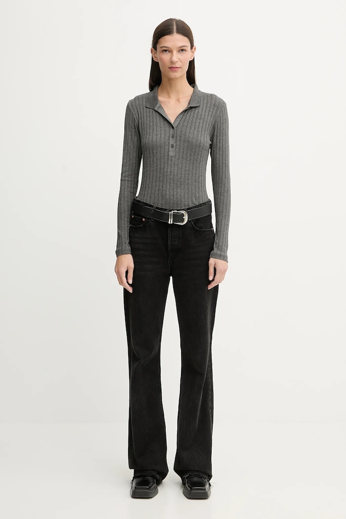 Marc O'Polo longsleeve 600207855019 gri SS26
