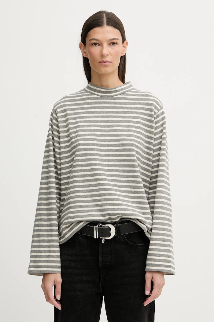 Marc O'Polo longsleeve din bumbac curele gri 600304752025