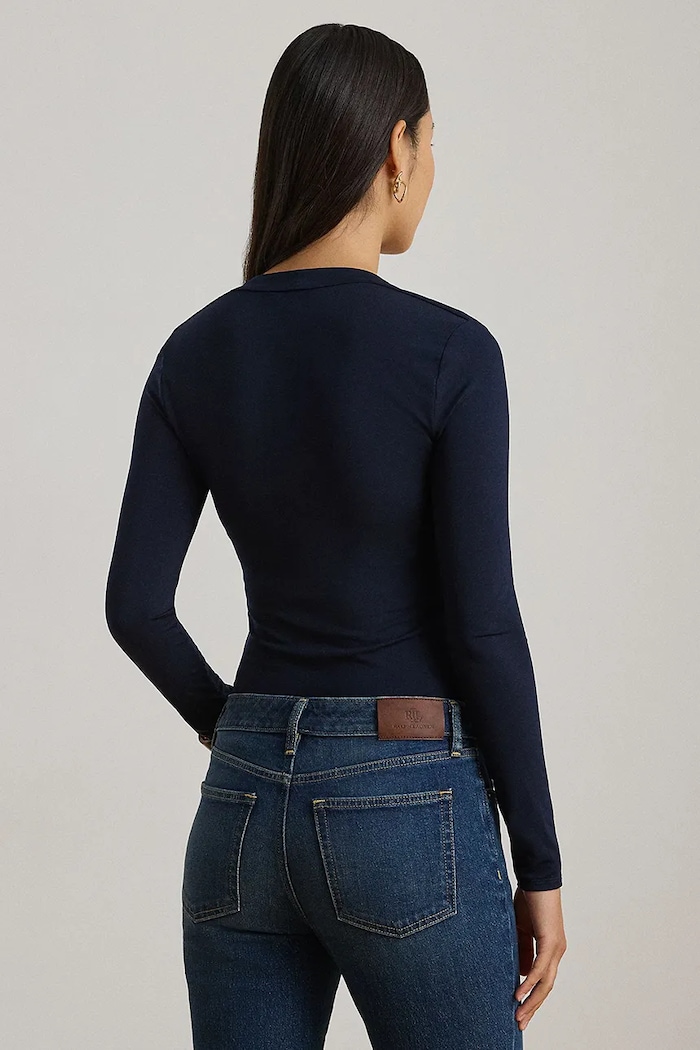 Блуза с дълги ръкави Lauren Ralph Lauren 200P03712 тъмносин SS26