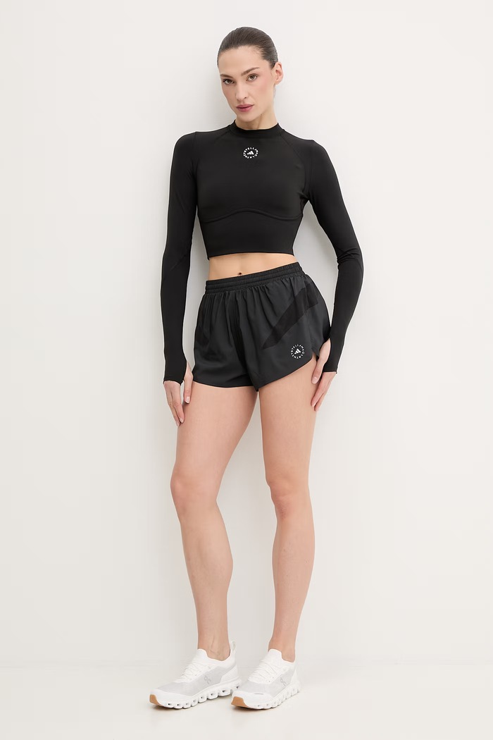 Tréningové tričko s dlhým rukávom adidas by Stella McCartney JW4566 čierna SS26
