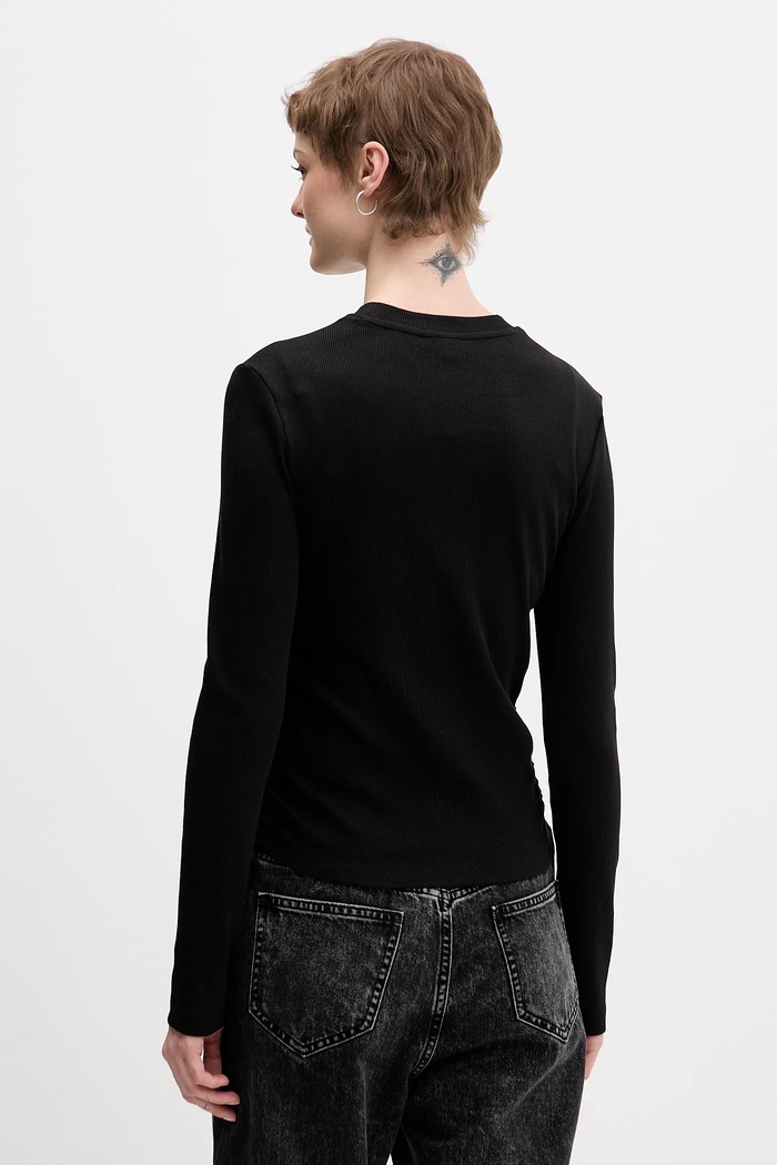 Oblečenie Tričko s dlhým rukávom Karl Lagerfeld Jeans B1W17050 čierna