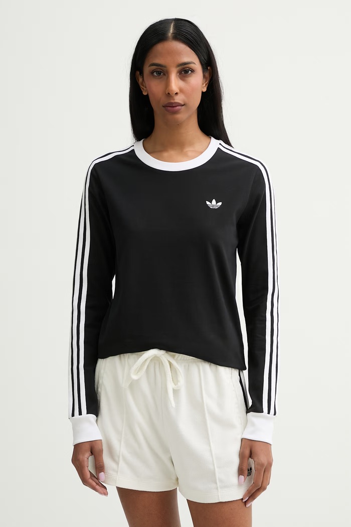 adidas Originals tričko s dlhým rukávom detské bavlnené s elastanom čierna KD7964