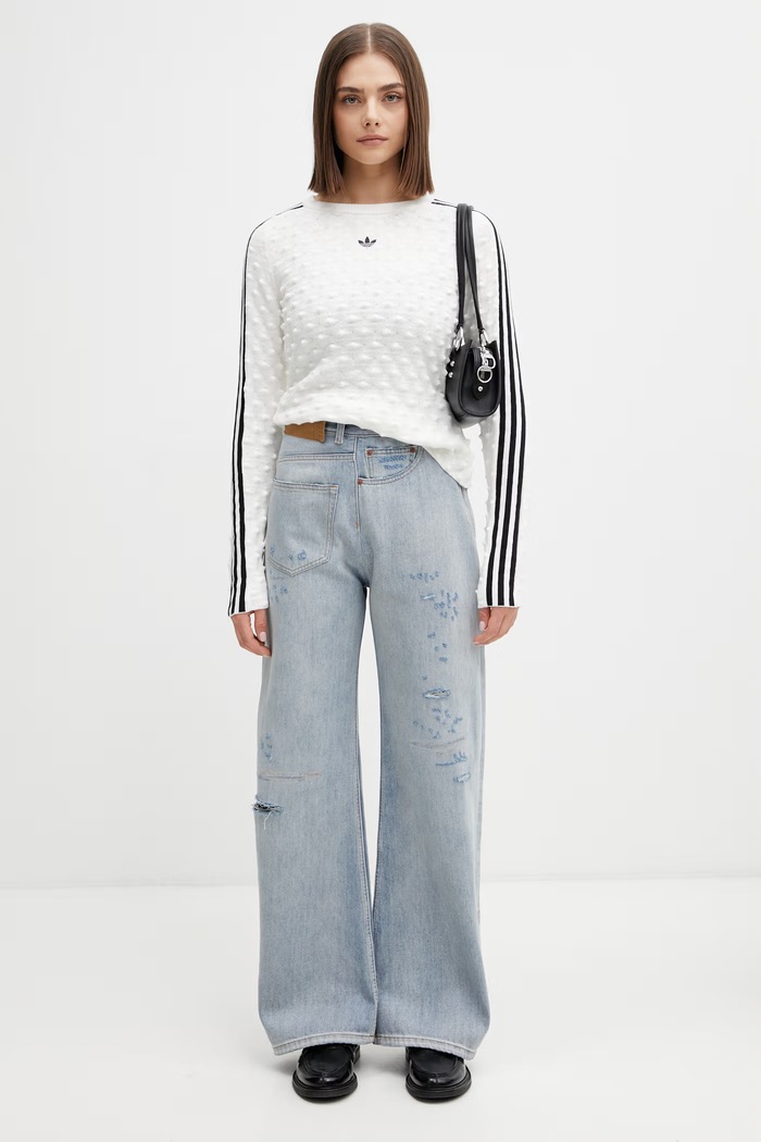 adidas Originals pulover cu amestec de lână de damă KS6461. bej