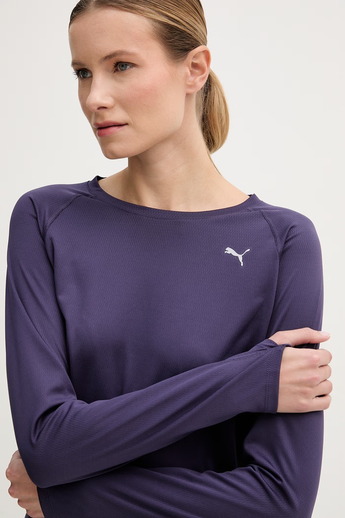 Športové tričko s dlhým rukávom Puma Run Velocity fialová 526581
