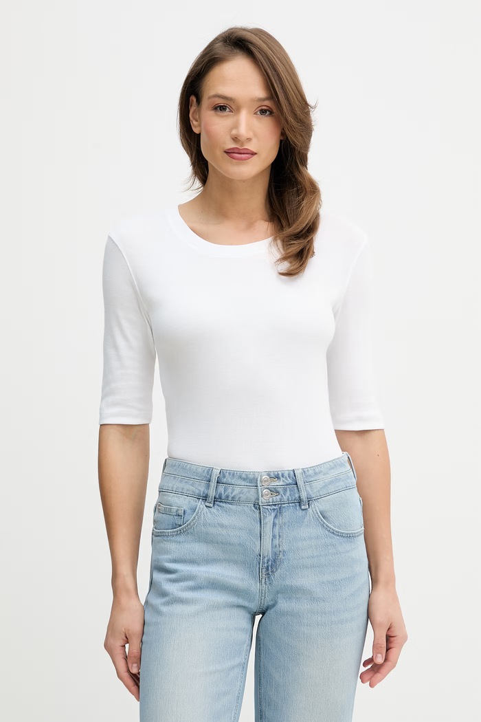Mos Mosh tricou Mali uni alb 177500
