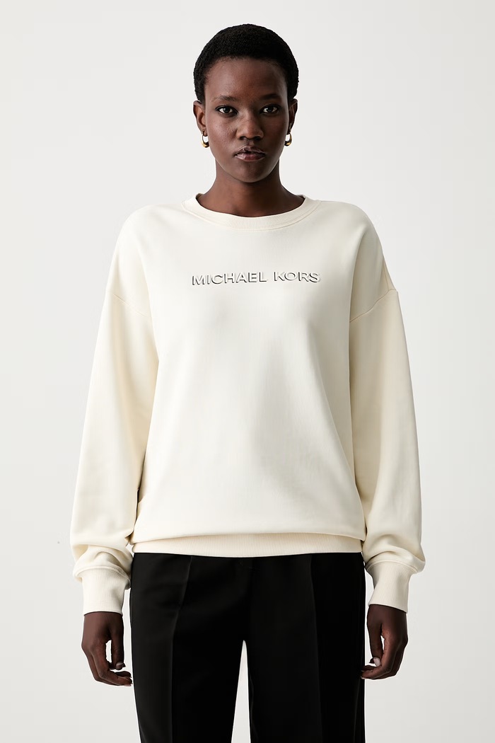 MICHAEL Michael Kors bluza damska bawełniana beżowy MR651Z64MY