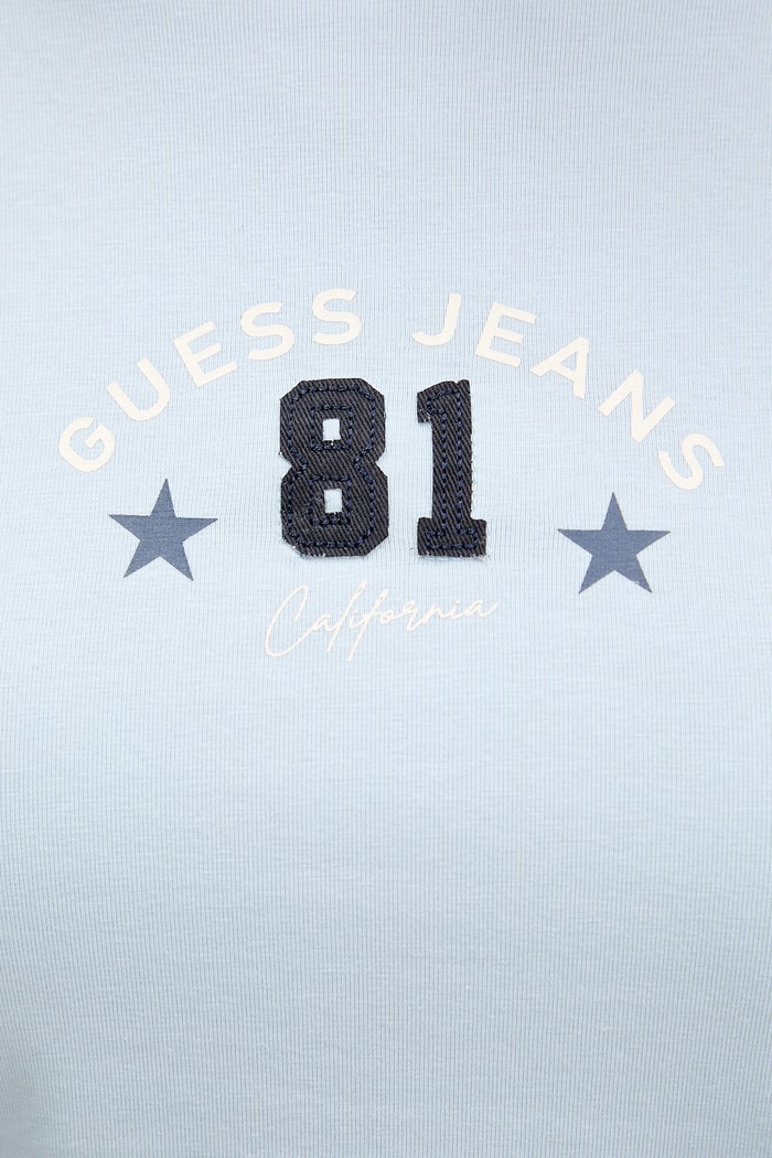 Блуза с дълги ръкави Guess Jeans W6RI17.J1314 син