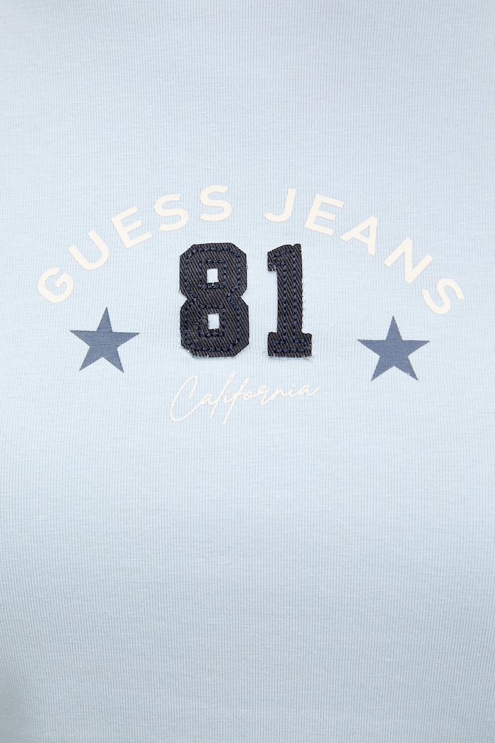Блуза с дълги ръкави Guess Jeans W6RI17.J1314 син