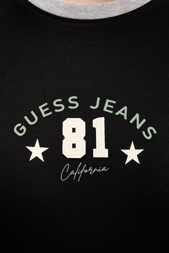 Блуза с дълги ръкави Guess Jeans W6RI17.J1314 черен