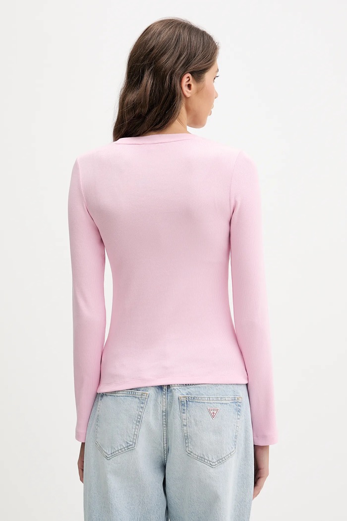 Odzież Guess Jeans longsleeve W6RP22.KA0H1 różowy