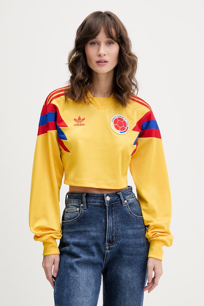 adidas Originals majica z dolgimi rokavi ženska Colombia rumena KE2299