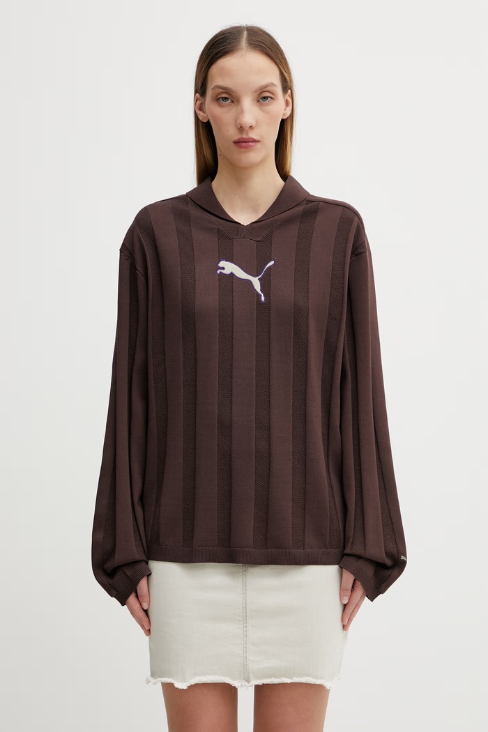 Puma longsleeve shirt T7 regular brown 635504