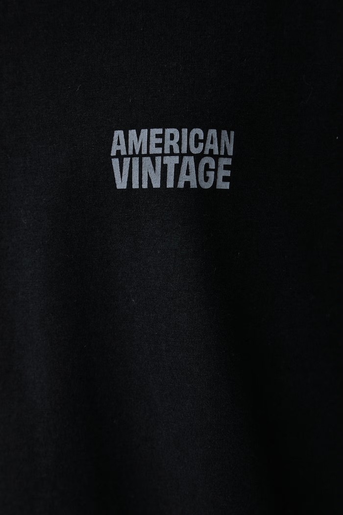 Longsleeve damski bawełniany American Vintage czarny GIX02C