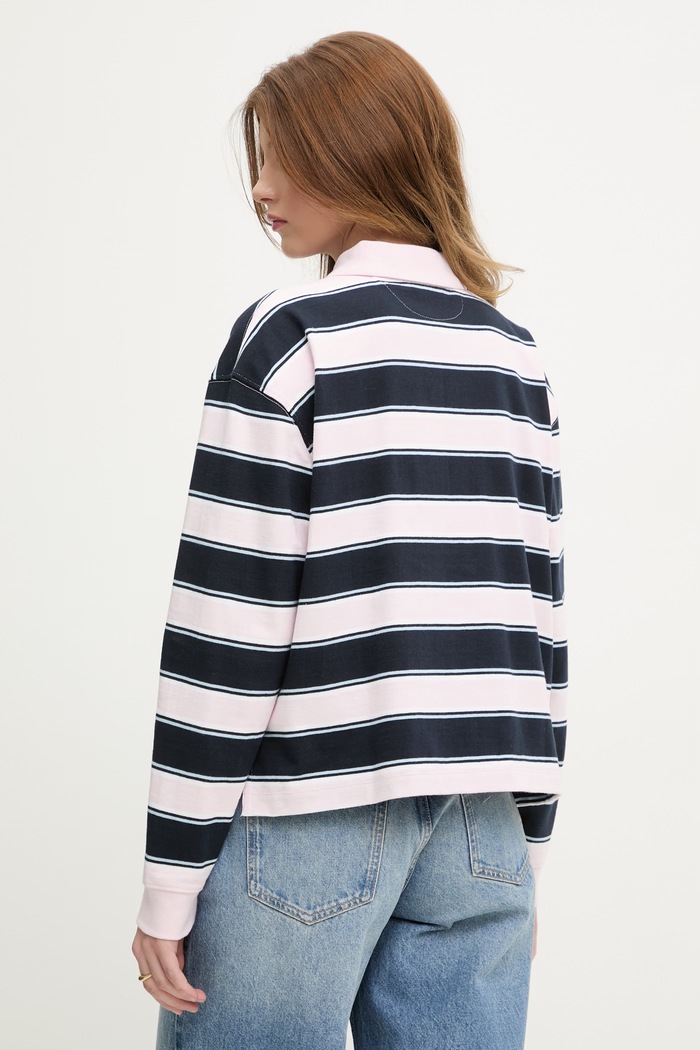 Oblečenie Guess Jeans dámsky bavlnený longsleeve W6GPA5.KCPS1 ružová