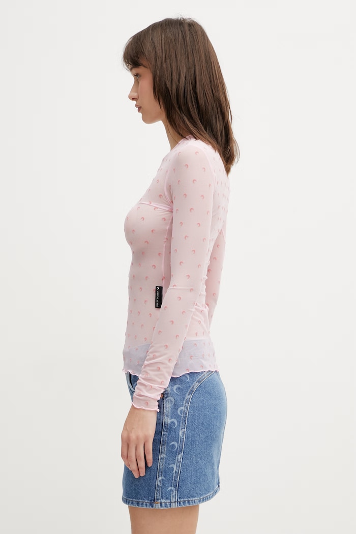 Marine Serre halenka dámská WTS006ACJER0107 růžová SS26
