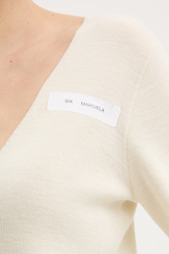 MM6 Maison Margiela sweter z dodatkiem wełny S52HN0014.M13211.102 beżowy