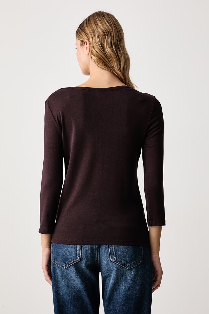 United Colors of Benetton Блуза с дълги ръкави дамска от памук 3GA8D10C4 кафяв SS26