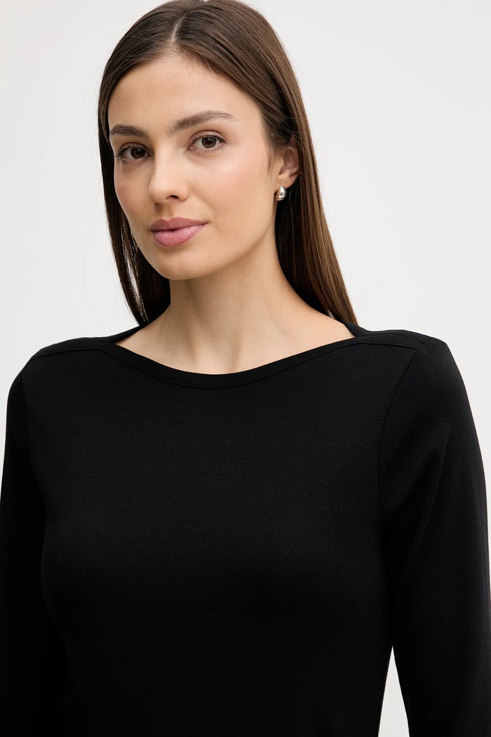 Хлопковый лонгслив United Colors of Benetton чёрный 3GA8D10C4