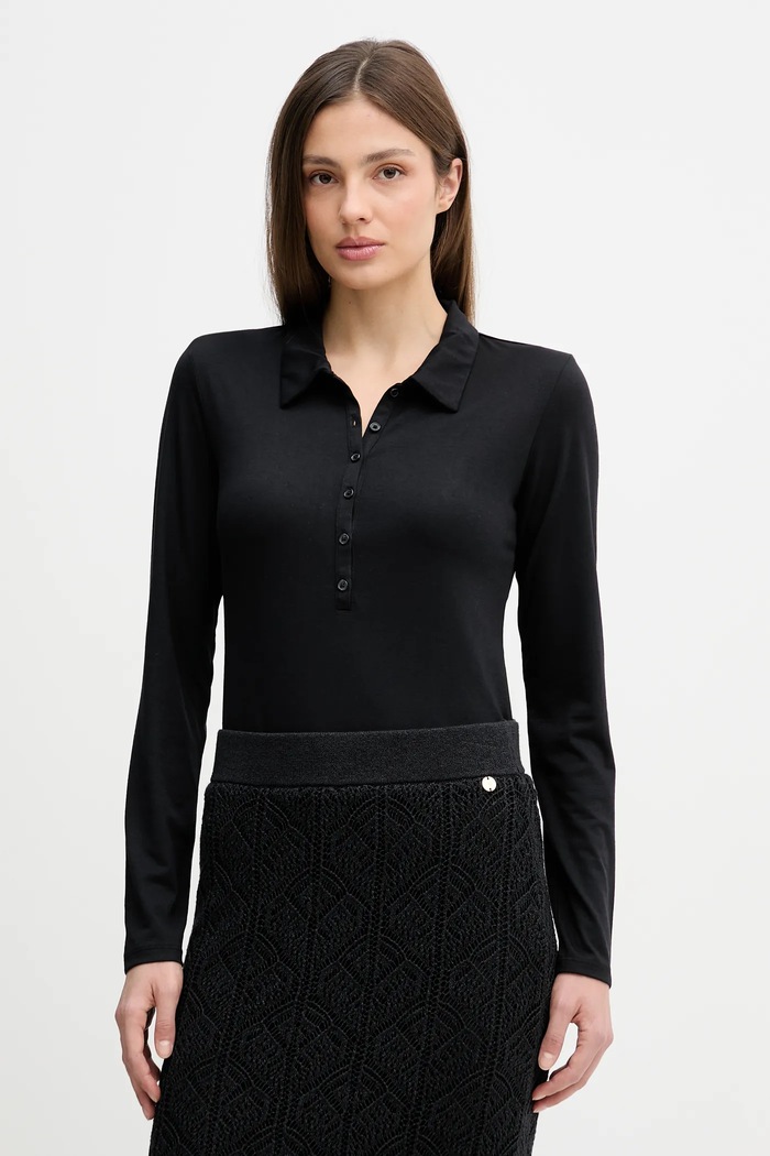 Лонгслив United Colors of Benetton regular чёрный 3TVRD3017