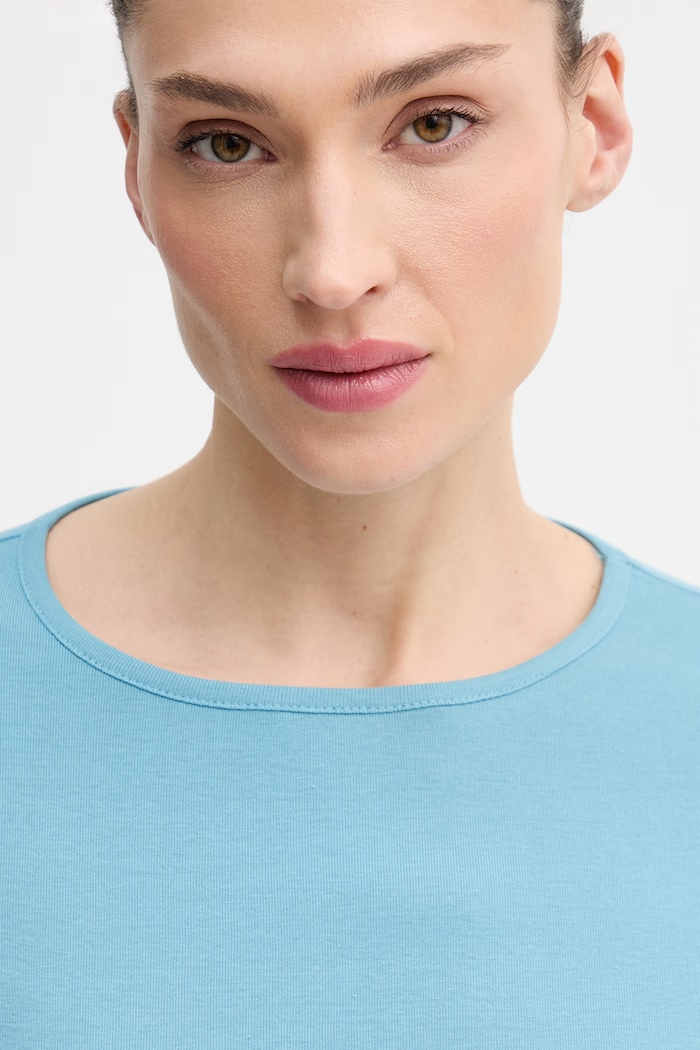 Бавовняний лонгслів United Colors of Benetton блакитний 3GA8D10CF