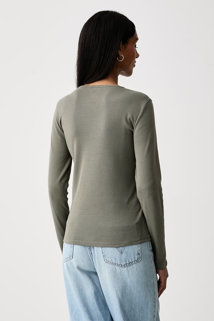 United Colors of Benetton Блуза с дълги ръкави дамска от памук 3GA8D10CF зелен SS26