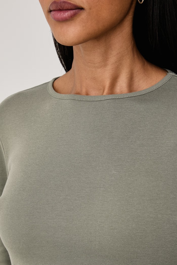 United Colors of Benetton Longsleeve damski bawełniany 3GA8D10CF zielony SS26