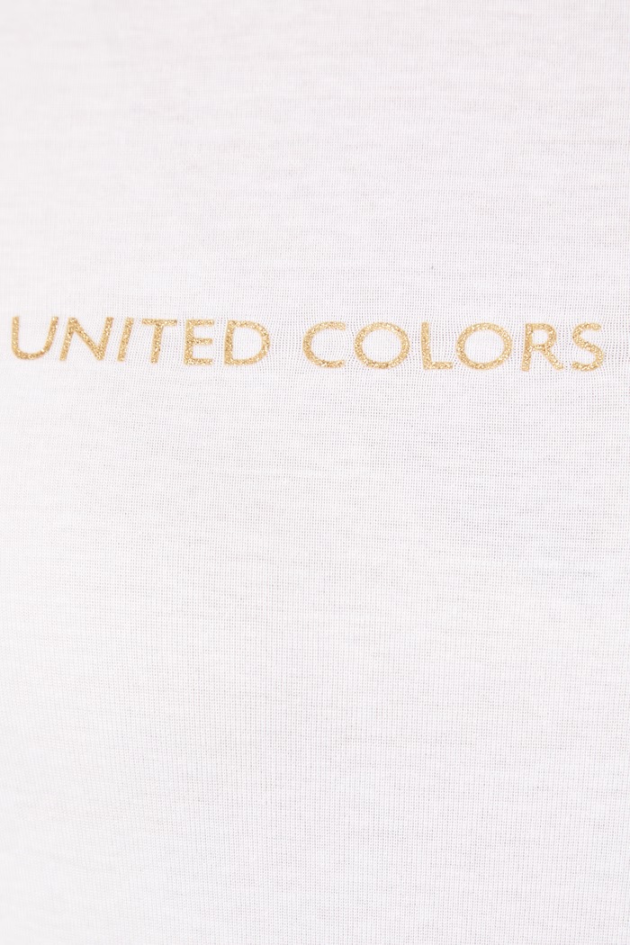 Odzież United Colors of Benetton Longsleeve damski bawełniany 3GA8E16G0 biały