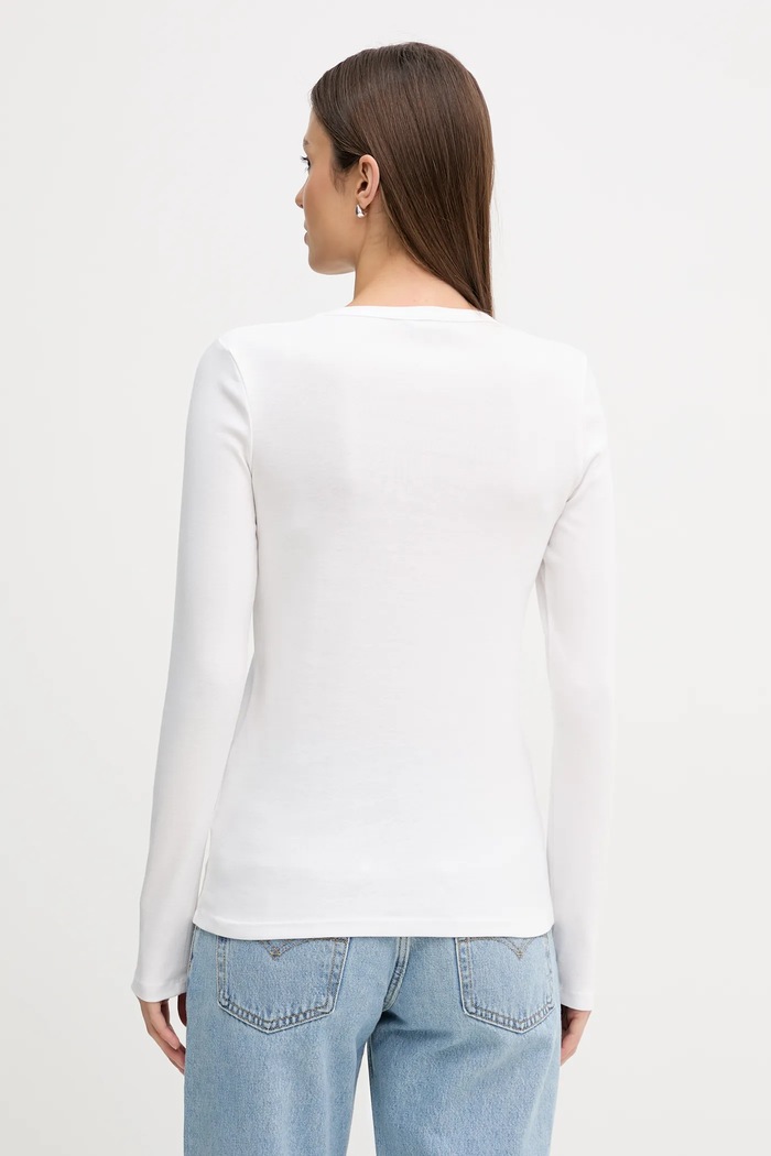 Одежда Хлопковый лонгслив United Colors of Benetton 3GA8E16G0 белый