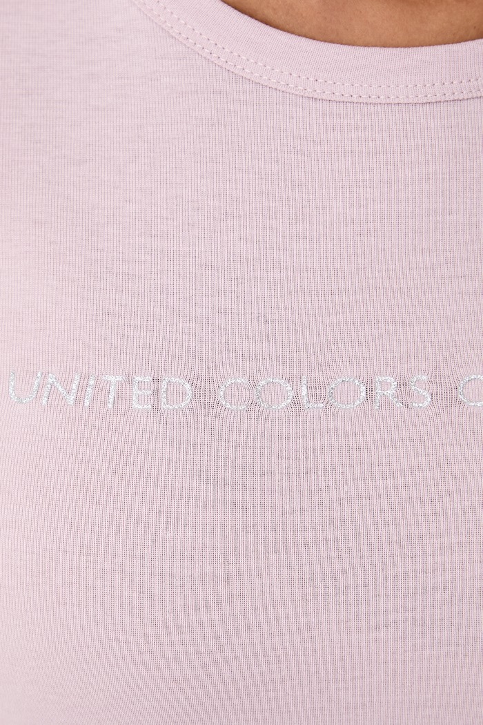 Блуза с дълги ръкави дамска от памук United Colors of Benetton 3GA8E16G0 розов