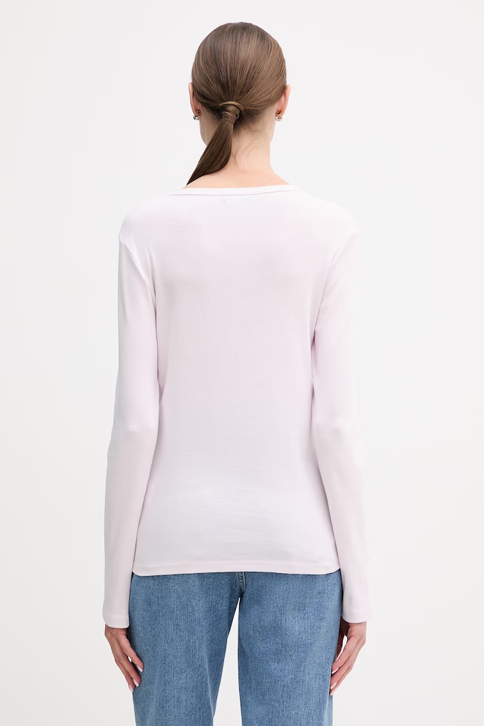 Bavlnené tričko s dlhým rukávom United Colors of Benetton 3GA8E16G0 ružová SS26